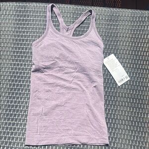 Lululemon Athletica Pink Fitted Ribbed Tank Top
